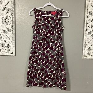 Lavia leaf print made in Italy sleeves dress size 40(2-4)